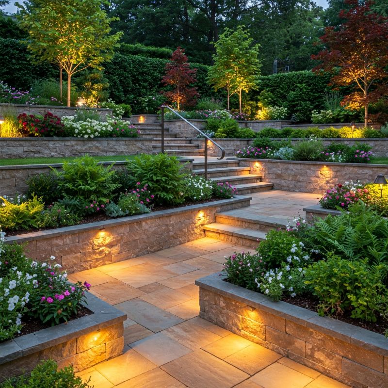 Stone Wall Hardscaping detail